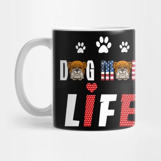 Bulldog Mom Life Patriotic America 4Th Of July Mug